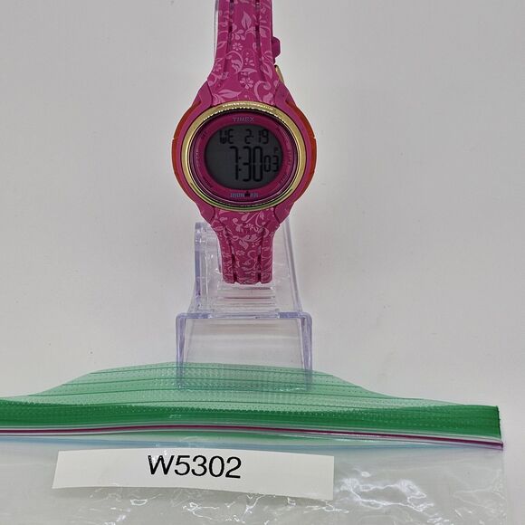 Timex Ironman 30th Anniversary Women's Digital Watch 38MM Pink Bands New Battery - Picture 15 of 15